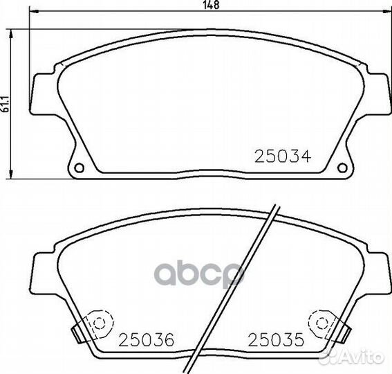 Колодки тормозные дисковые перед NP6073 nisshinbo