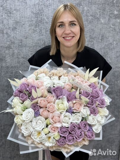 Букеты из мыльных роз, цветов