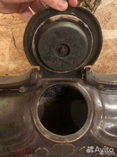 Антикварная чугунная печь камин 19 век