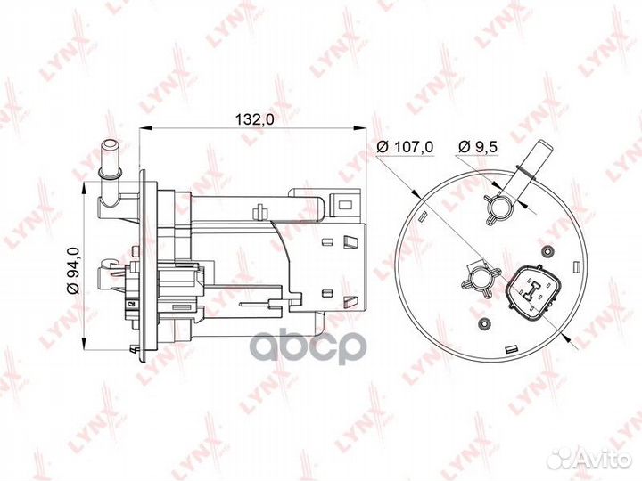 Фильтр топливный LF957M lynxauto
