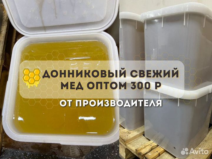 Свежий донниковый мёд оптом