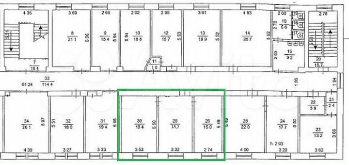Офис, 52 м² из 3-х кабинетов в самом центре