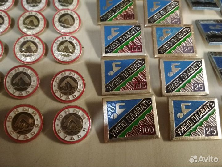 Значки освод, умею плавать, значки вертолеты ми