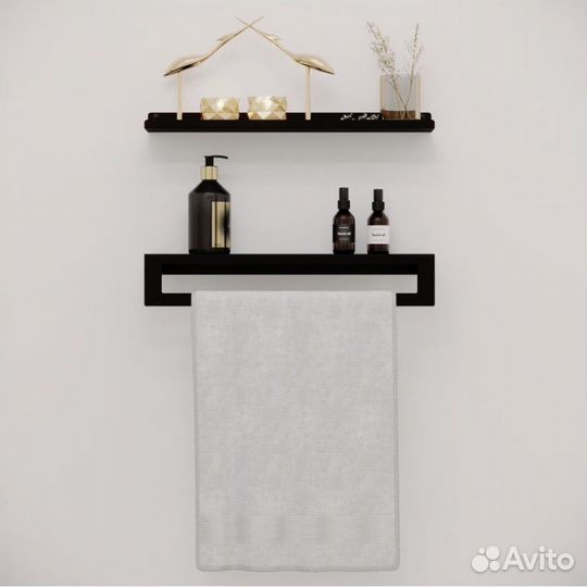 Полка в ванну и держатель для полотенец
