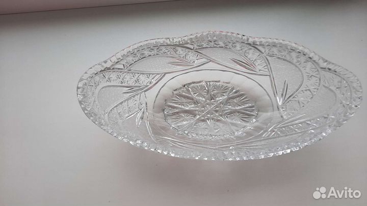 Хрусталь СССР: Ваза для сладостей, графин - штоф