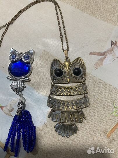 Подвеска латунная сова