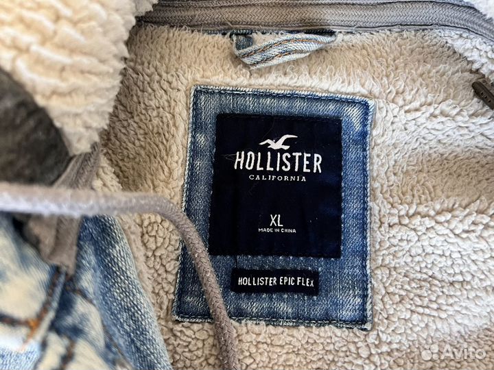 Куртка джинсовая шерпа Hollister XL