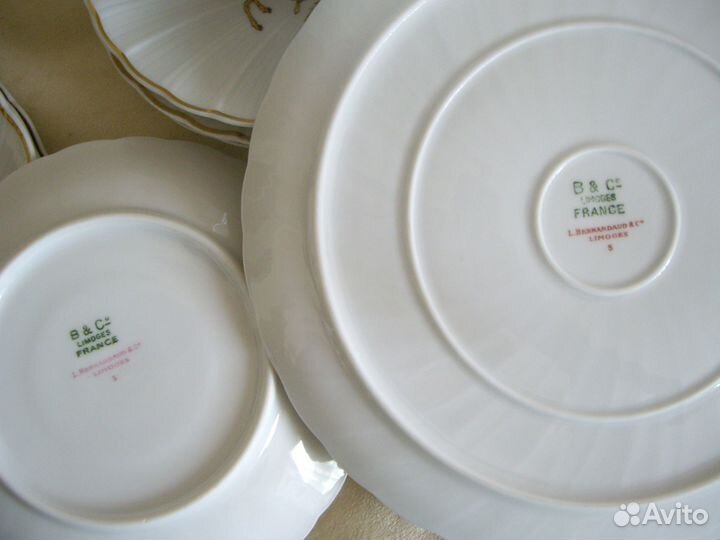 Чайная тройка Лимож антиквариат 40-е годы