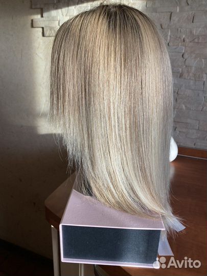 Парик полусистема из натуральных волос