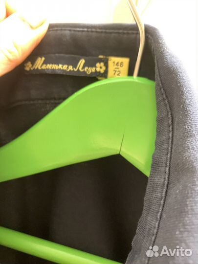 Рубашка маленькая леди 146(темно синяя)