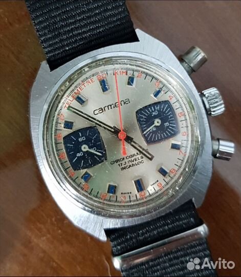 Часы Carmena Chronograph Incabloc Waterproof Swiss