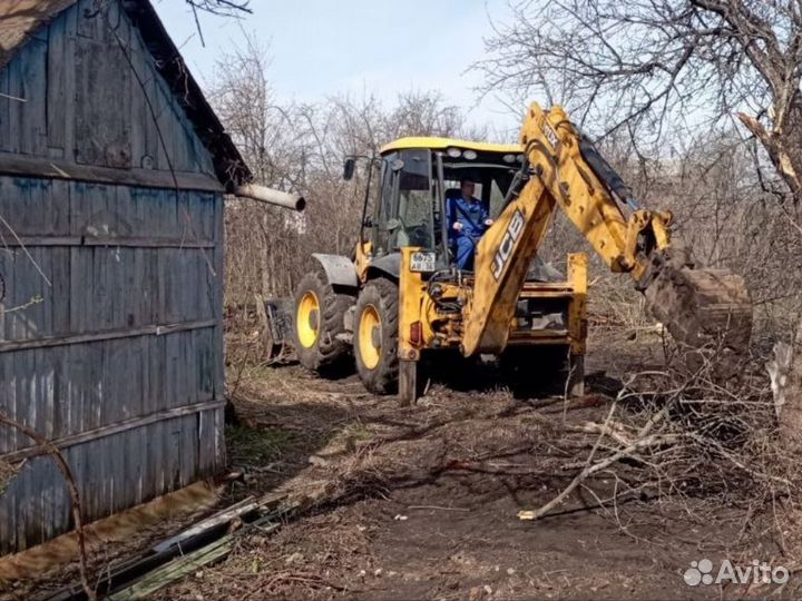 Расчистка участка, спил деревьев, демонтаж