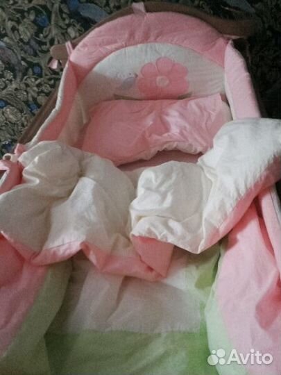 Бортики в кроватку+ такой же балдахин