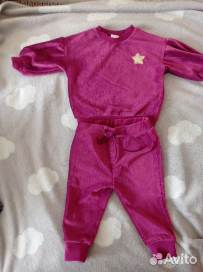 Велюровый костюм Next 74 для девочки