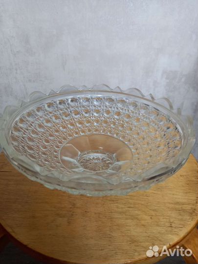 Ваза для фруктов ссср,хрусталь