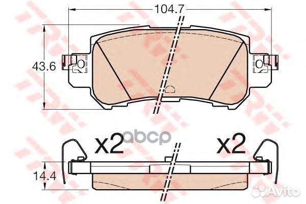К-т дисков. тормоз. колодок GDB3539 TRW