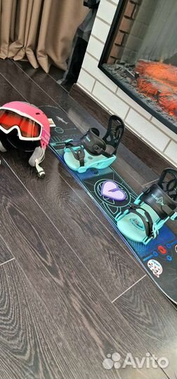 Сноуборд, крепы и маска salomon, шлем sinner