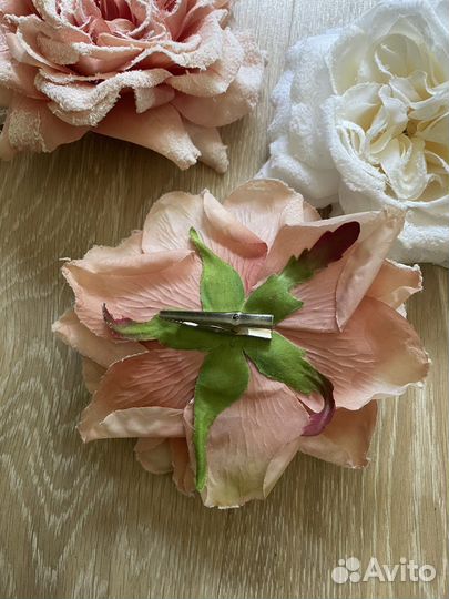 Розы из ткани