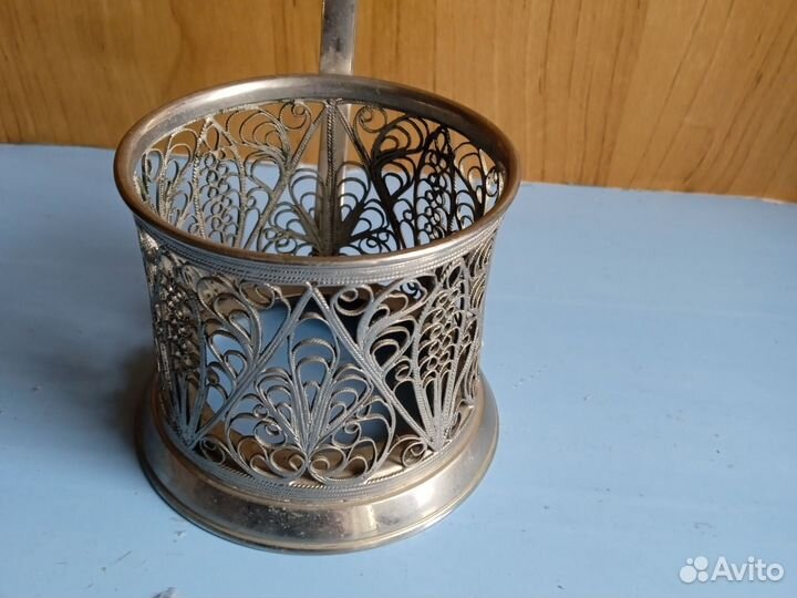 Подстаканник мельхиоровый