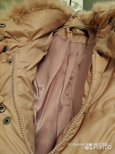 Пуховик розовый Domenica 42р, б/у
