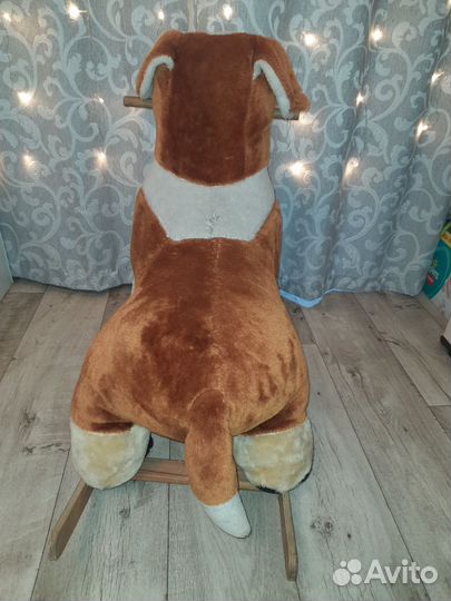 Детская качалка 74 см для ребёнка собачка лошадка