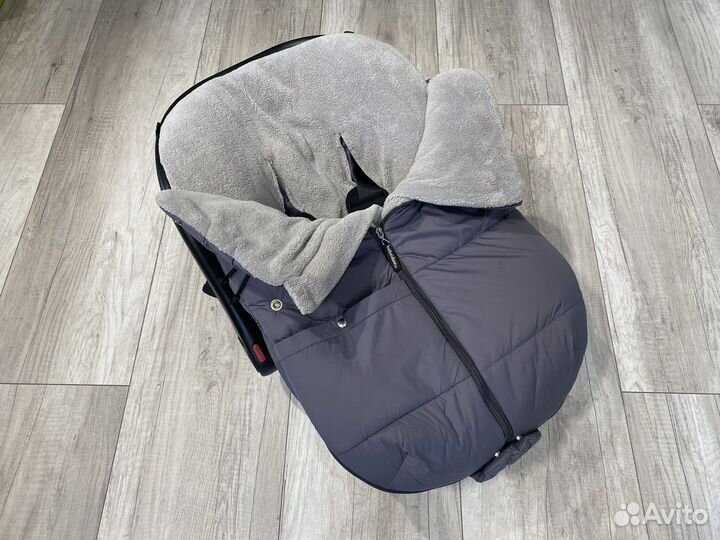 Зимний конверт в автолюльку/коляску «Bebe Due»