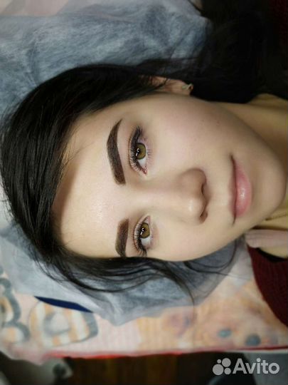 Пудровые брови, напыление