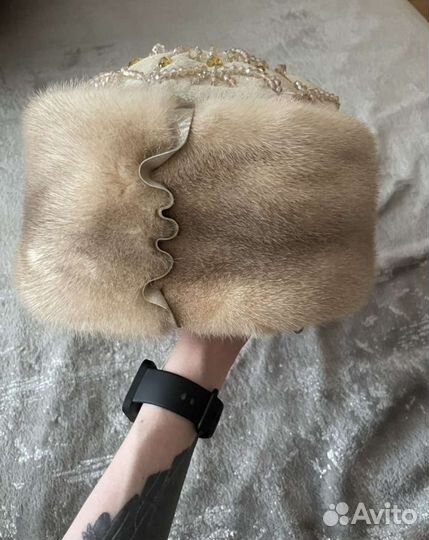 Шапка женская из натурального меха норки