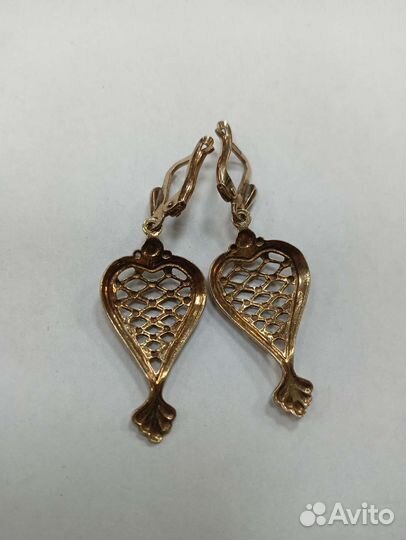 Серьги серебро СССР 925