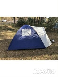 Палатка 3 местная с тамбуром двухслойная