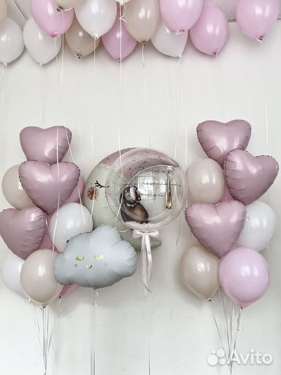 Воздушные гелиевые шары/Шары на выписку из роддома