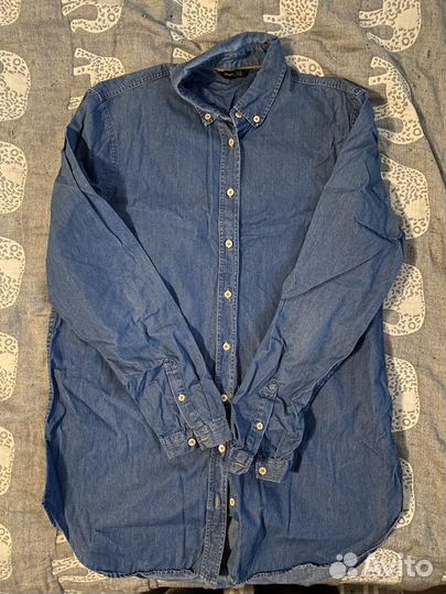 Джинсовая рубашка massimo dutti