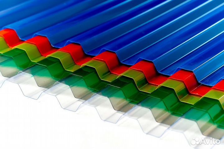 Кровельный 1,05х2 поликарбонат 1,0 мм Прозрачный