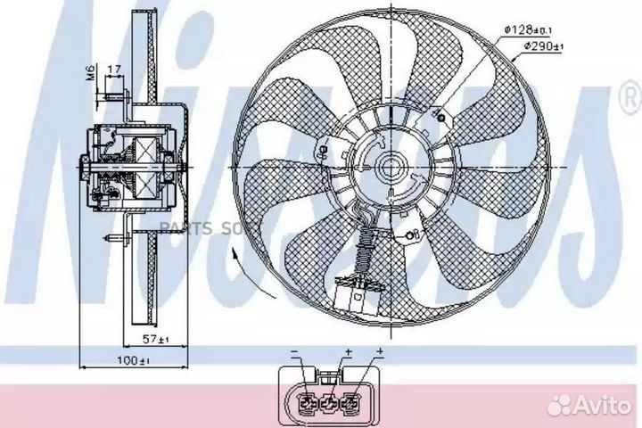 Вентилятор радиатора VAG A3/golf 98