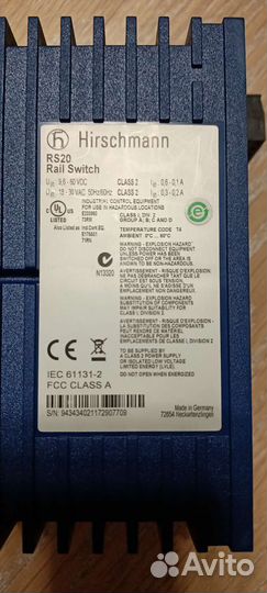 Коммутатор Hirschmann Rs20 Rail Switch