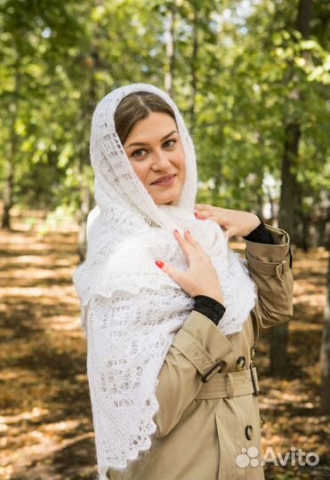 Пуховой платок/шаль