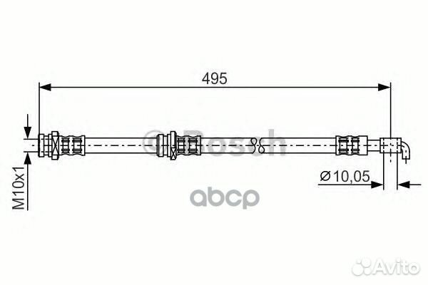 Тормозной шланг зад лев 1987476401 Bosch