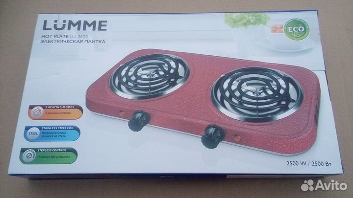 Плита плитка электрическая настольная новая