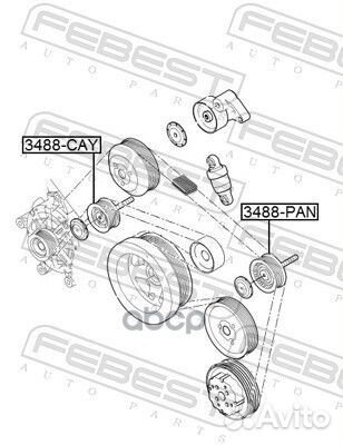 Ролик ремня приводного porsche cayenne 2002-2010