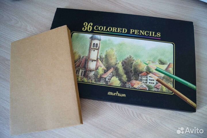 Цветные карандаши (36 шт) + блокнот