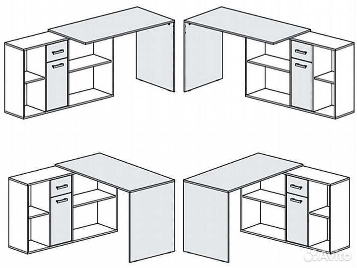 Стол письменный Мист-2