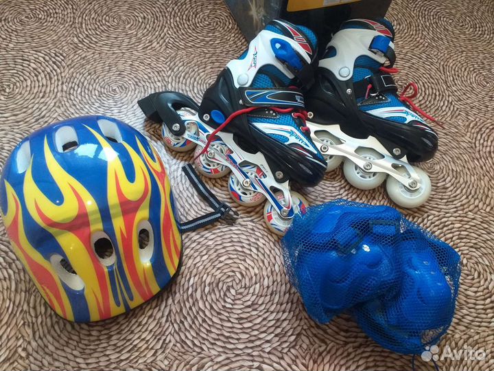 Детские роликовые коньки и защита
