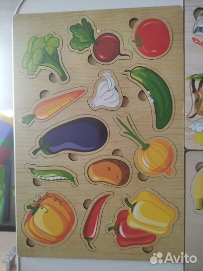 Пазл деревянный, вкладыш для детей