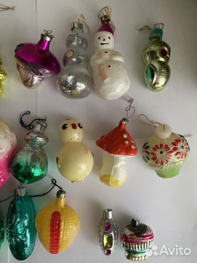 Елочные игрушки ссср. Белочка, улитка,будильник