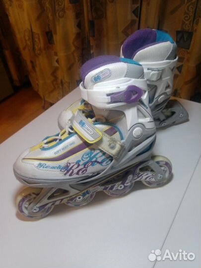 Роликовые коньки раздвижные для девочек Reaction
