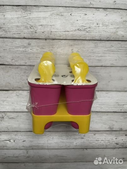 Форма для мороженого IKEA желто розовая