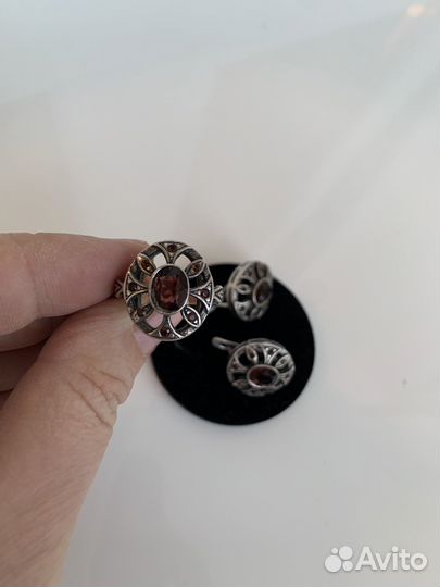 Jenavi комплект кольцо и серьги с Swarovski