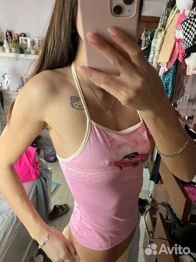 Топ y2k розовый