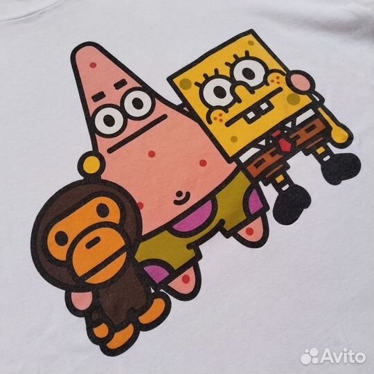 Футболка Bape x SpongeBob Baby Milo & Patrick Tee