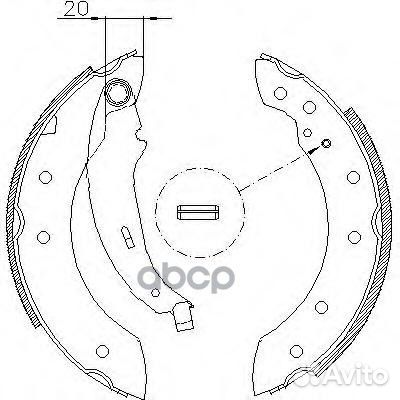 4199.01 572SBS362318B колодки барабанные Ren